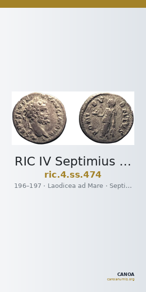 RIC IV Septimius Severus 474 — CANOA