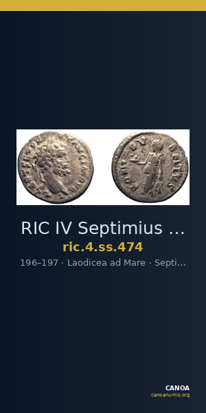RIC IV Septimius Severus 474 — CANOA