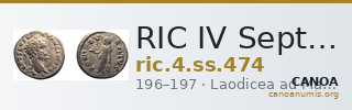 RIC IV Septimius Severus 474 — CANOA