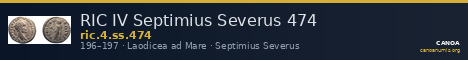 RIC IV Septimius Severus 474 — CANOA