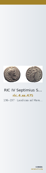 RIC IV Septimius Severus 475 — CANOA