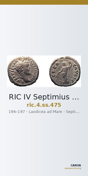 RIC IV Septimius Severus 475 — CANOA