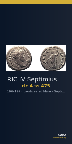 RIC IV Septimius Severus 475 — CANOA