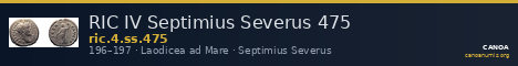 RIC IV Septimius Severus 475 — CANOA