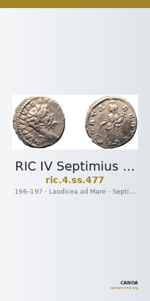 RIC IV Septimius Severus 477 — CANOA