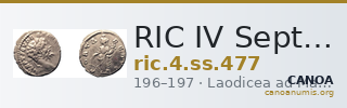 RIC IV Septimius Severus 477 — CANOA