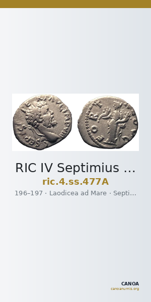 RIC IV Septimius Severus 477A — CANOA