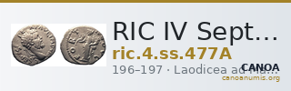 RIC IV Septimius Severus 477A — CANOA