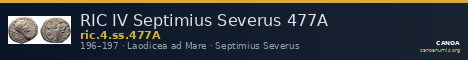 RIC IV Septimius Severus 477A — CANOA