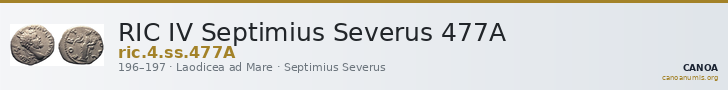 RIC IV Septimius Severus 477A — CANOA