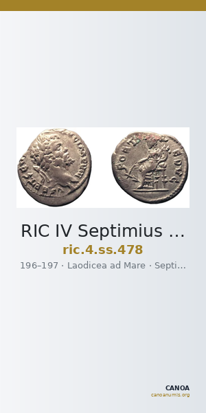 RIC IV Septimius Severus 478 — CANOA