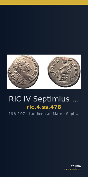 RIC IV Septimius Severus 478 — CANOA