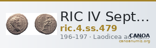 RIC IV Septimius Severus 479 — CANOA