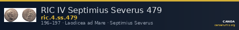 RIC IV Septimius Severus 479 — CANOA