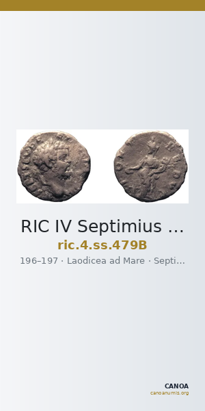 RIC IV Septimius Severus 479B — CANOA