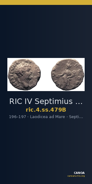 RIC IV Septimius Severus 479B — CANOA