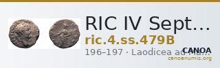 RIC IV Septimius Severus 479B — CANOA