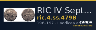RIC IV Septimius Severus 479B — CANOA