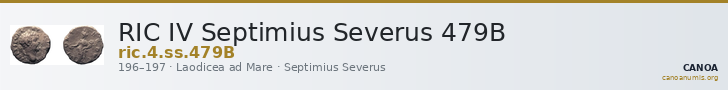 RIC IV Septimius Severus 479B — CANOA
