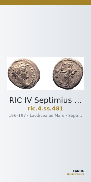 RIC IV Septimius Severus 481 — CANOA