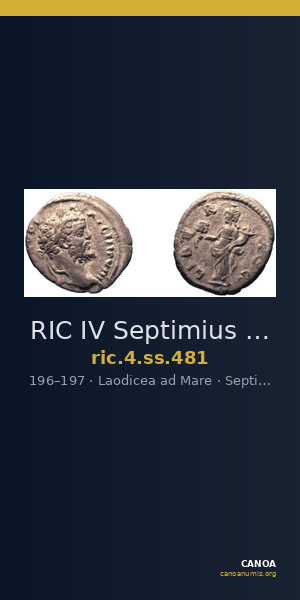RIC IV Septimius Severus 481 — CANOA