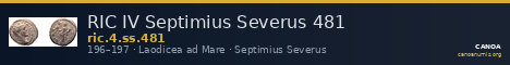 RIC IV Septimius Severus 481 — CANOA