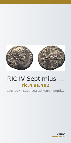 RIC IV Septimius Severus 482 — CANOA