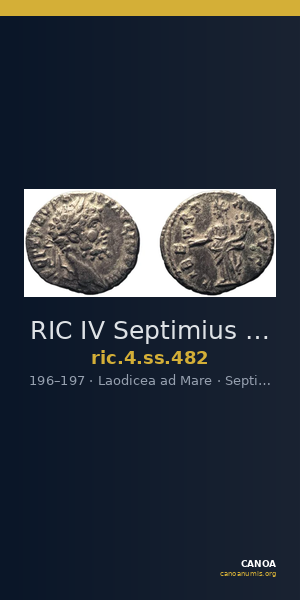 RIC IV Septimius Severus 482 — CANOA