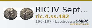 RIC IV Septimius Severus 482 — CANOA