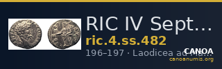 RIC IV Septimius Severus 482 — CANOA