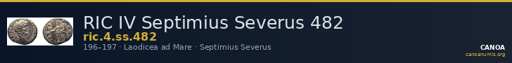 RIC IV Septimius Severus 482 — CANOA