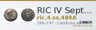 RIC IV Septimius Severus 484A — CANOA