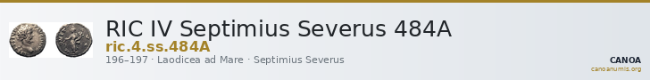 RIC IV Septimius Severus 484A — CANOA