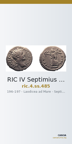 RIC IV Septimius Severus 485 — CANOA