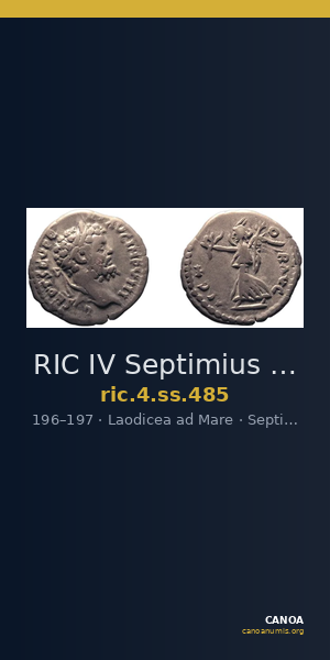 RIC IV Septimius Severus 485 — CANOA