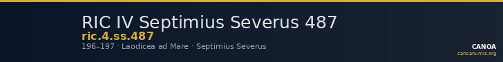 RIC IV Septimius Severus 487 — CANOA