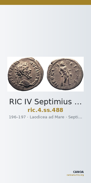RIC IV Septimius Severus 488 — CANOA