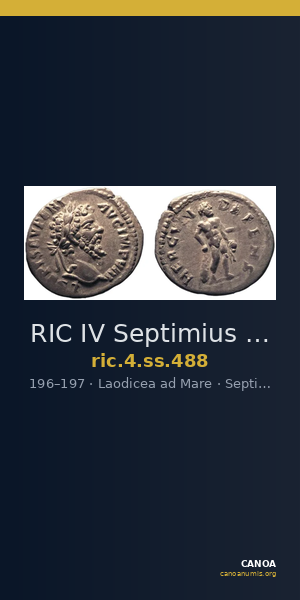 RIC IV Septimius Severus 488 — CANOA