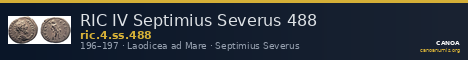 RIC IV Septimius Severus 488 — CANOA