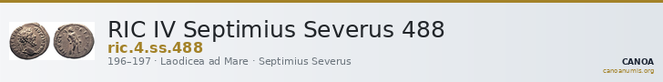 RIC IV Septimius Severus 488 — CANOA