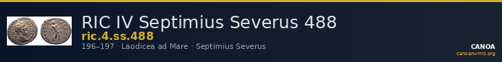 RIC IV Septimius Severus 488 — CANOA