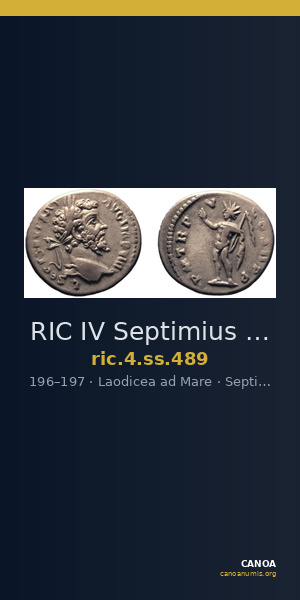 RIC IV Septimius Severus 489 — CANOA