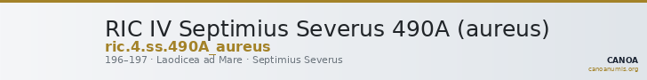 RIC IV Septimius Severus 490A (aureus) — CANOA