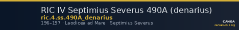 RIC IV Septimius Severus 490A (denarius) — CANOA