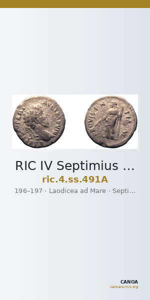RIC IV Septimius Severus 491A — CANOA
