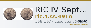 RIC IV Septimius Severus 491A — CANOA