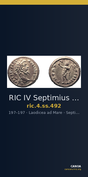 RIC IV Septimius Severus 492 — CANOA
