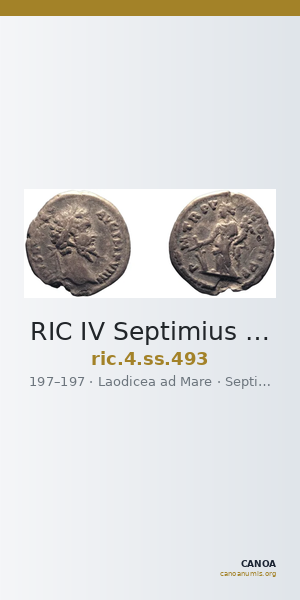 RIC IV Septimius Severus 493 — CANOA