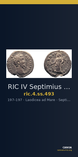RIC IV Septimius Severus 493 — CANOA
