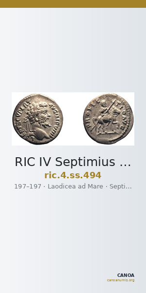 RIC IV Septimius Severus 494 — CANOA